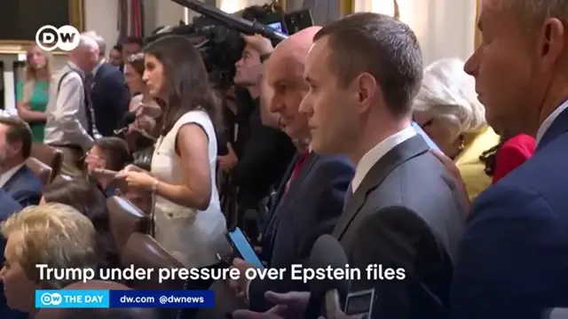 'Video thumbnail for Trump Under Pressure Over Epstein Files—Rift With MAGA on Truth Social'