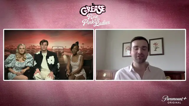 'Video thumbnail for Interview: GREASE: RISE OF THE PINK LADIES Stars Talk Upcoming Musical Numbers, Working With Jackie Hoffman & More'