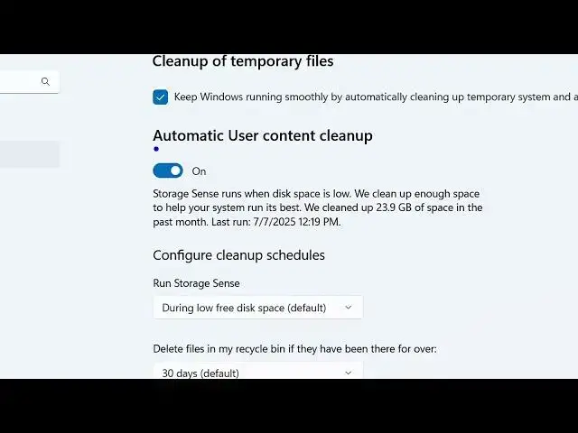 'Video thumbnail for How to Enable Storage Sense in Windows 11 to Delete Files Automatically & Free Up Disk Space'