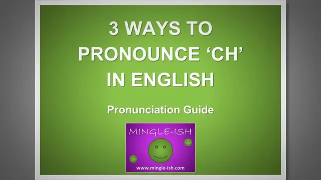 'Video thumbnail for 3 Ways to Pronounce 'ch' in English'