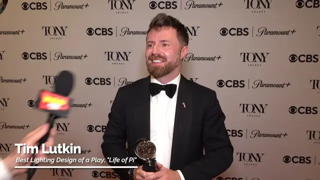 'Video thumbnail for Video: Tim Lutkin Celebrates Tony Win for 'Best Lighting Design of a Play''