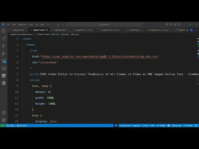 'Video thumbnail for Build a FFMPEG WASM Video Editor to Extract Video Thumbnails as Images in Browser Using HTML & JS'