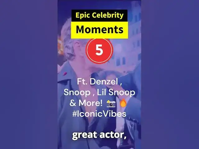 'Video thumbnail for Unforgettable Celeb Moments 🤩 Ft. Denzel Washington, Lil Snoop & Snoop, & More! 🎤🔥 #LegendaryVibes"'