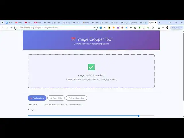 'Video thumbnail for Build Canva Clone Image Cropper & Resizer Editor in Browser Using HTML & JavaScript'