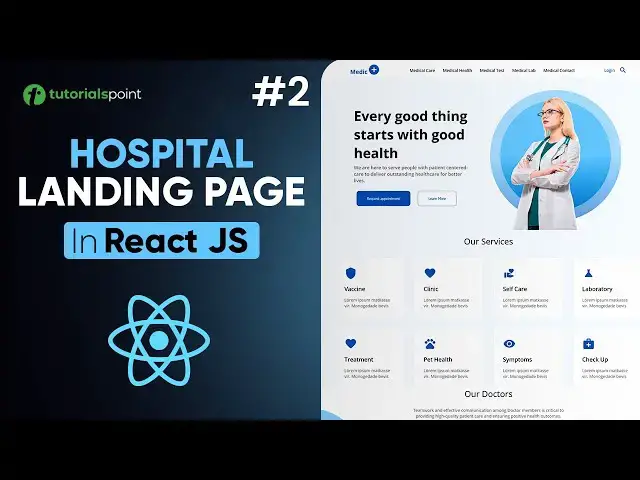 'Video thumbnail for Navbar Component - Hospital Landing Page Part 2'