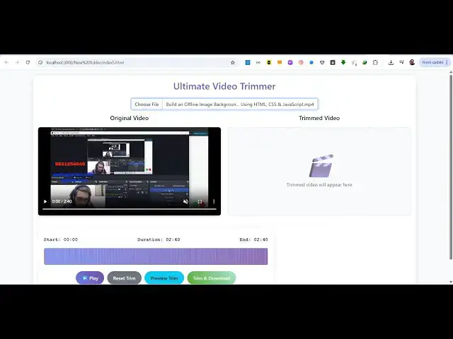 'Video thumbnail for Build a FFMPEG WASM Timeline Video Trimmer or Cutter Editor in Browser Using HTML & JavaScript'