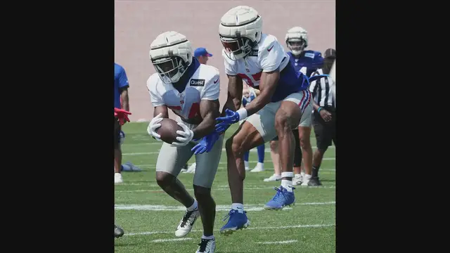 'Video thumbnail for Giants and Lions Clash in Fiery Joint Practice'