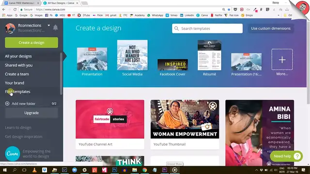 'Video thumbnail for Canva_ Access thousands of Free Templates'