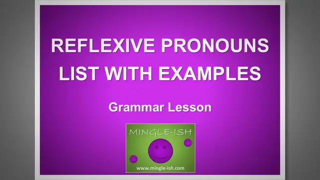 'Video thumbnail for Reflexive Pronouns List with Examples'