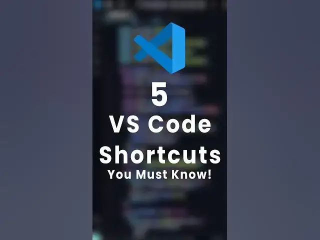 'Video thumbnail for 5 VS Code Shortcuts You Must Know | VS Code Tips and Tricks #shorts #vscode'