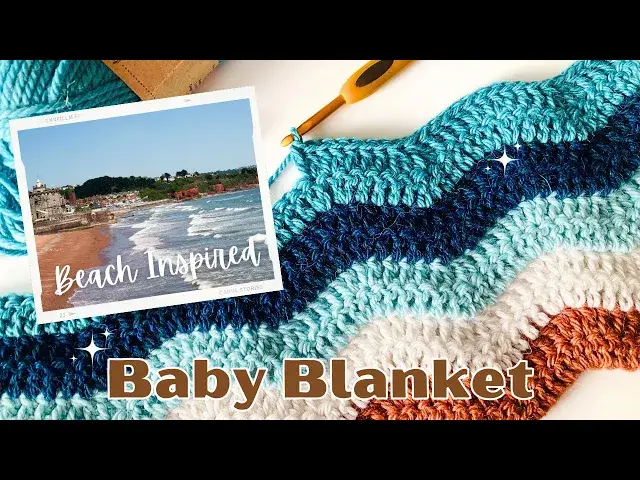 'Video thumbnail for How to Crochet a Ripple Stitch Baby Blanket'
