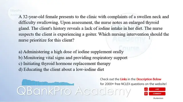 'Video thumbnail for NCLEX Thyroid Question'