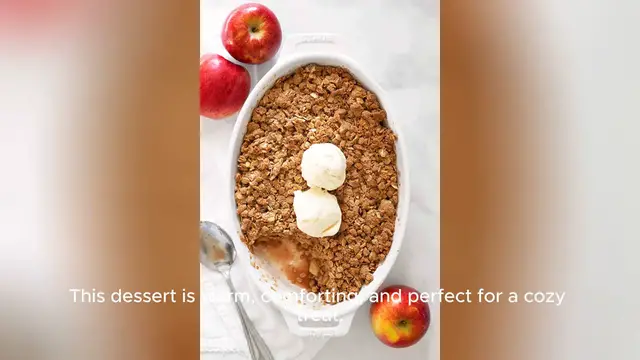 'Video thumbnail for healthy apple crumble recipe'
