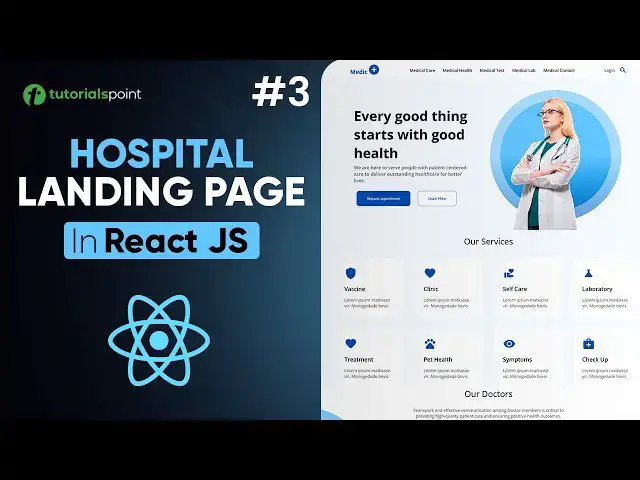 'Video thumbnail for Banner component - Hospital landing page using ReactJS Part 3'