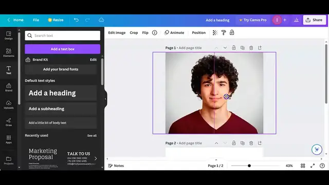 'Video thumbnail for Half face typography Tutorial _ Text portrait effect In Canva'
