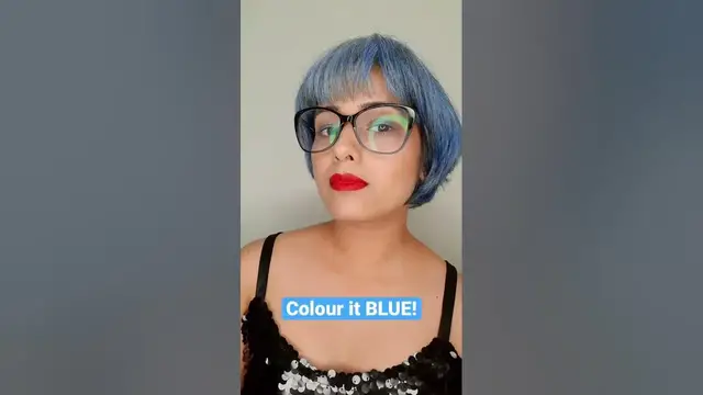 'Video thumbnail for #greyhair #bluehair #greyhairtransition'