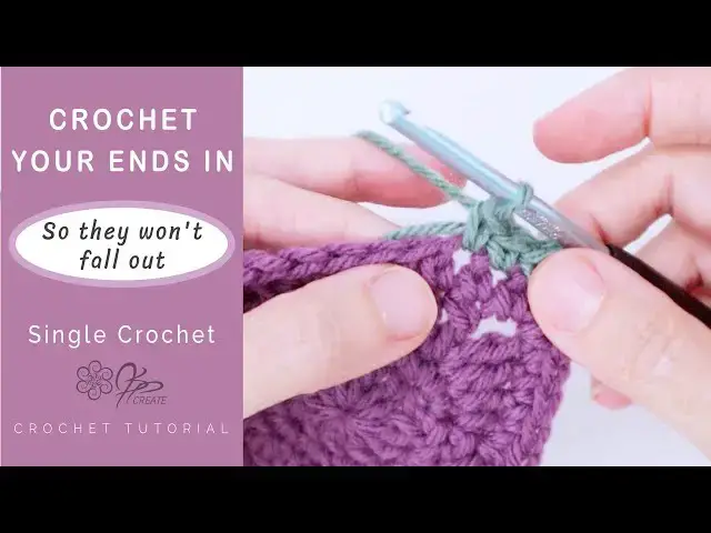 'Video thumbnail for How to Securely Weave Ends in Single Crochet | No Slip Outs!'