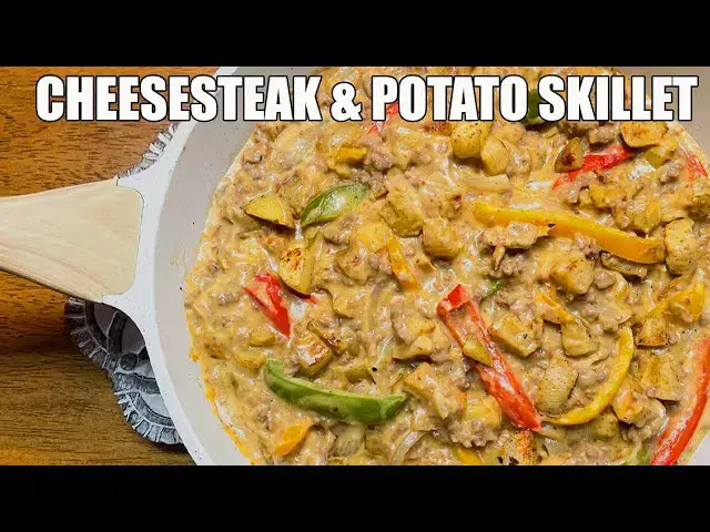 'Video thumbnail for CHEESESTEAK & POTATO SKILLET MEAL'