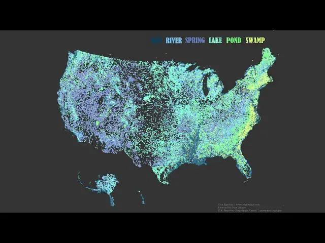 'Video thumbnail for Toponymic maps of the United States'