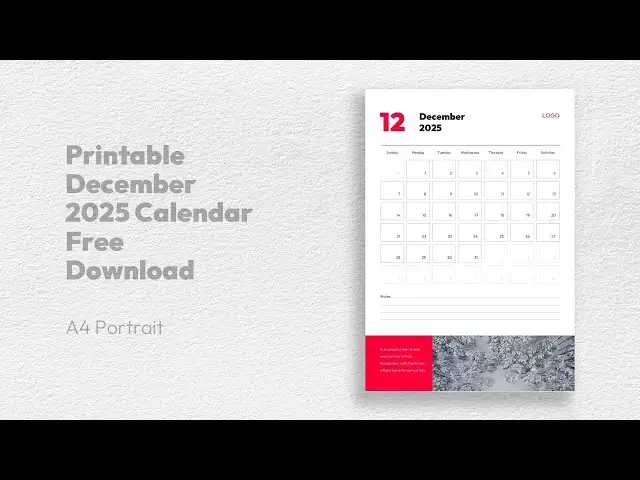 'Video thumbnail for December 2025 Calendar PowerPoint Template Free Download'