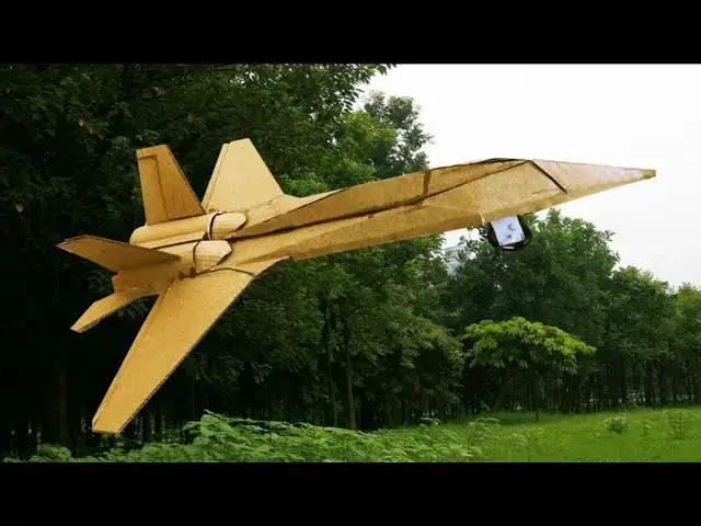 'Video thumbnail for How to make Fighter Jet from waste cardboard'