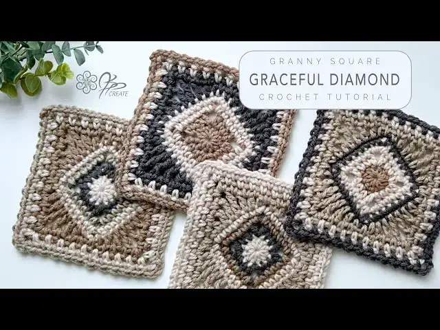 'Video thumbnail for Crochet The Graceful Diamond Square: Stunning Geometric Design Made Simple'