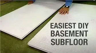 'Video thumbnail for Easiest DIY Basement Subfloor'