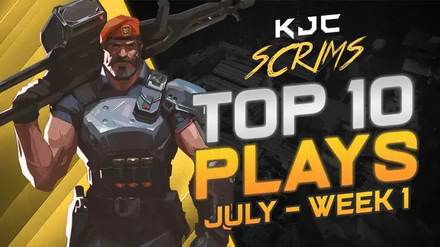 'Video thumbnail for TOP 10 VALORANT PLAYS OF THE WEEK | July - Week 1 | KJC Scrims by KJC eSports'
