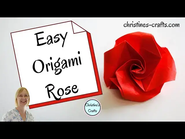 'Video thumbnail for HOW TO MAKE A CUTE BUT SIMPLE ORIGAMI PAPER ROSE FOR BEGINNERS -  in 5 minutes!'