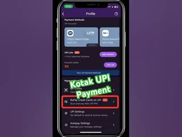 'Video thumbnail for Kotak Credit Card UPI Payment #हिंदी #creditcard #rupaycreditcard'