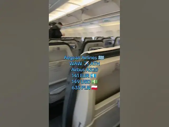 'Video thumbnail for ✈️ Recenzja lotu Aegean Airlines WAW-ATH: Spokojny poranny start z Warszawy! 🛫🍷'