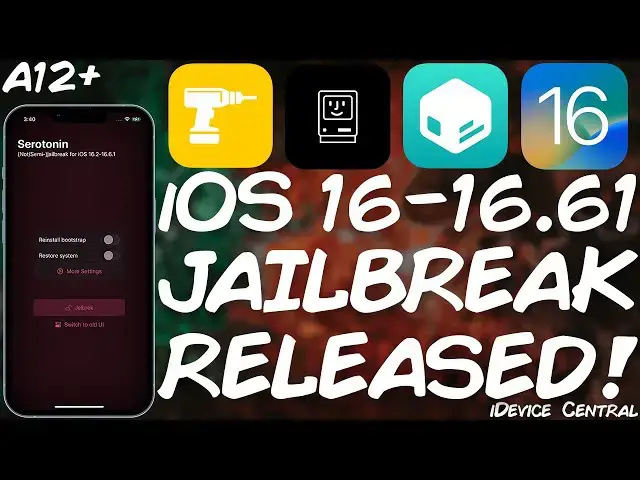 'Video thumbnail for iOS 16 - 16.6.1 A12+ JAILBREAK RELEASED! Serotonin Jailbreak With Tweaks / Bootstrap (ALL DEVICES)'
