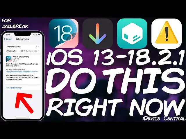 'Video thumbnail for iOS 13 - 18.2.1 (All Devices) JAILBREAK / Downgrade: Do THIS Right Now! Install UNSIGNED iOS'