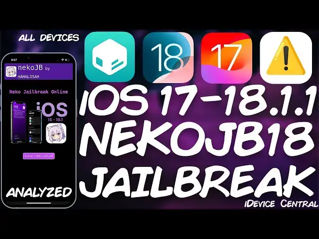 'Video thumbnail for iOS 17 - 18.1.1 NekoJB JAILBREAK (ALL Devices) Fully ANALYZED! This Is Concerning!'