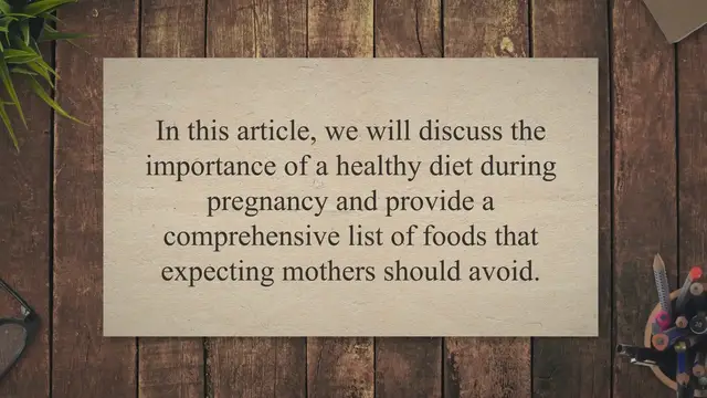'Video thumbnail for The Ultimate Guide to a Healthy Pregnancy Diet: Foods to Avoid for Expecting Mothers'