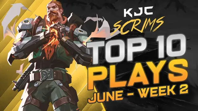'Video thumbnail for TOP 10 VALORANT PLAYS OF THE WEEK | June - Week 2 | KJC Scrims by KJC eSports'