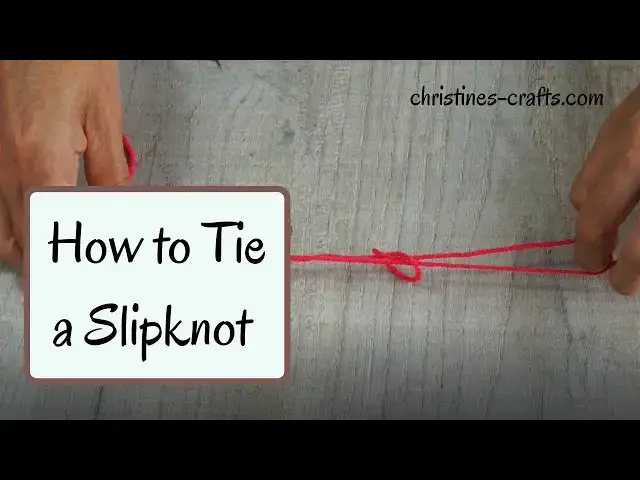 'Video thumbnail for HOW TO TIE A SLIPKNOT FOR CROCHET OR KNITTING - Super Easy Start to your Project'
