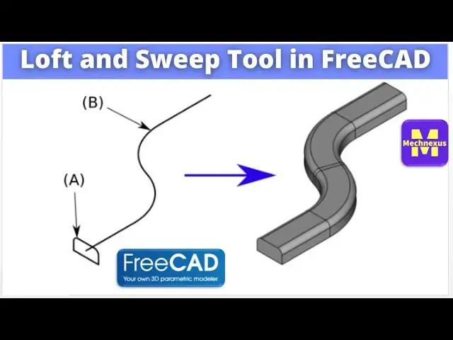 'Video thumbnail for Basics of Loft and Sweep Tool in FreeCAD I FreeCAD Tutorial | Mechnexus |'