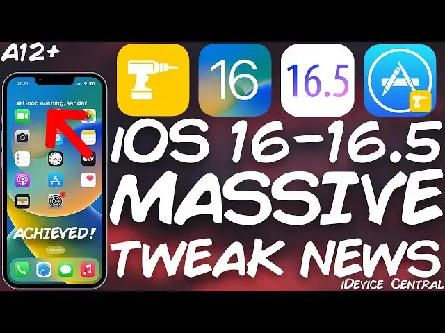 'Video thumbnail for iOS 16 - 16.5 A12+ MASSIVE JAILBREAK News: SpringBoard / App TWEAK INJECTION With REAL Tweaks COMING'