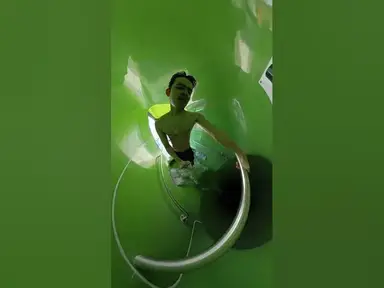 'Video thumbnail for Stadtbad Okeraue Wolfenbüttel - Black Hole Wasserrutsche TinyPlanet #waterslide'