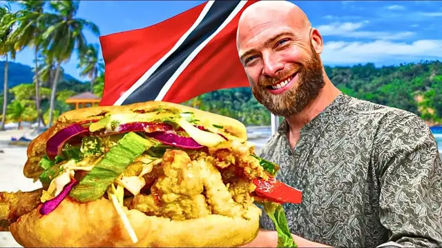 'Video thumbnail for Trinidad's Best Seafood! Bake & Shark on Maracas Beach, Trinidad!'