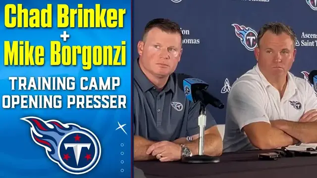 'Video thumbnail for a to z sports nashville: titans training camp presser: borgonzi & brinker on cushenberry, sneed & roster improvements'