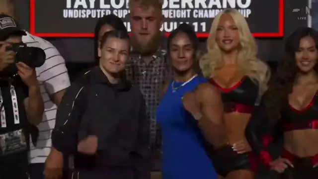 'Video thumbnail for 'An absolute privilege' - Katie Taylor and Amanda Serrano prepare for 'biggest fight in women's boxing''