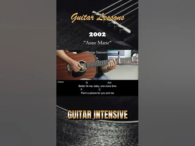 'Video thumbnail for 2002 - Anne-Marie | EASY Guitar Tutorial with Chords / Lyrics  #guitarhowto'
