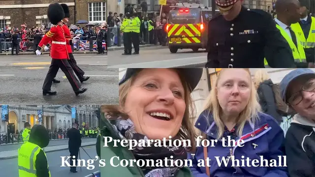 'Video thumbnail for Pt1: Watch The Preparation at Whitehall for King Charles' Coronation 2023 from Dawn on May 6th 2023'