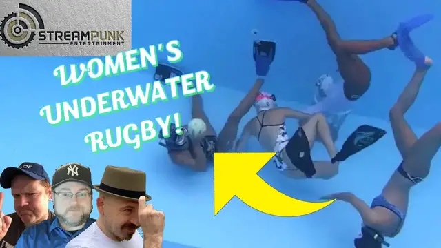 'Video thumbnail for stream punk sports: americans react to women's underwater rugby! a deep dive into this intense water sport'
