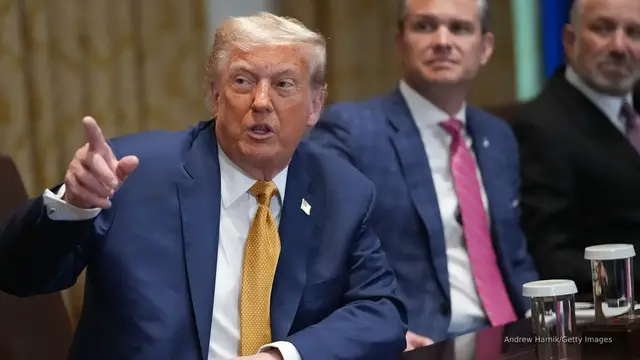 'Video thumbnail for President Trump splits with MAGA on two campaign issues'