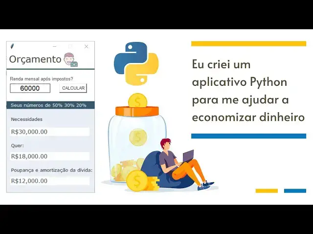 'Video thumbnail for Usando Python : Aplicativo Python para orçamento pessoal'