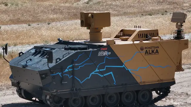 'Video thumbnail for Turkey unveils laser-armed, anti-drone armored vehicle'