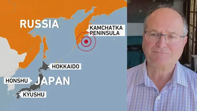 'Video thumbnail for Tsunami alert for US, Russia, Japan after 8.8 quake off Russia’s eastern Kamchatka Peninsula'